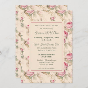 Invitation à la douche nuptiale Vintage