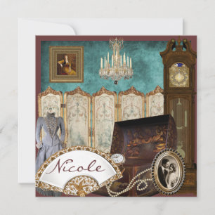 Invitation à la douche nuptiale Vintage