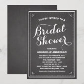 Invitation à la douche nuptiale Vintage Chalkboard (Devant / Derrière)