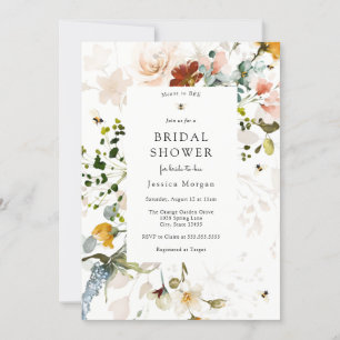 Invitation à la douche nuptiale Vintage et à l'abe