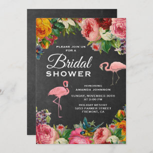 Invitation à la douche nuptiale vintage Floral Fla