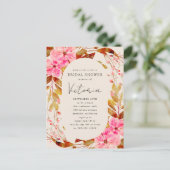 Invitation à la douche nuptiale vintage Florals (Debout devant)