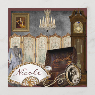 Invitation à la douche nuptiale Vintage personnali