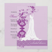 Invitation à la douche nuptiale| Violet (Devant / Derrière)