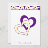 Invitation à la douche nuptiale violet, jaune, Dam (Dos)