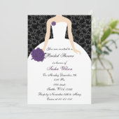 Invitation à la douche nuptiale violette (Debout devant)