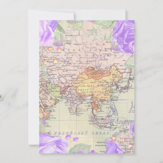 Invitation à la douche nuptiale violette (Dos)