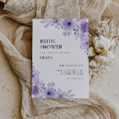 Invitation à la douche nuptiale violette