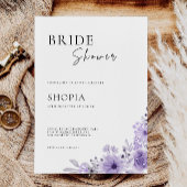 Invitation à la douche nuptiale violette