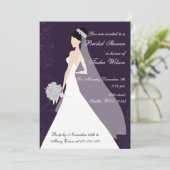 Invitation à la douche nuptiale violette (Debout devant)