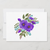 Invitation à la douche nuptiale violette peinte (Dos)