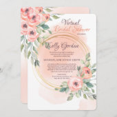 Invitation à la douche nuptiale virtuelle (Devant / Derrière)