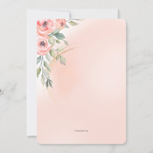 Invitation à la douche nuptiale virtuelle (Dos)