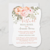 Invitation à la douche nuptiale virtuelle (Devant)