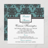 Invitation à la douche nuptiale Vivienne Damask (Devant / Derrière)