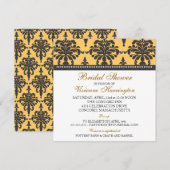 Invitation à la douche nuptiale Vivienne Damask (Devant / Derrière)