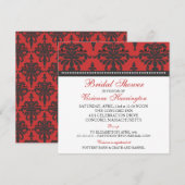 Invitation à la douche nuptiale Vivienne Damask (Devant / Derrière)