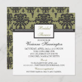 Invitation à la douche nuptiale Vivienne Damask (Devant / Derrière)