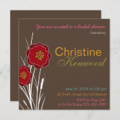 Invitation à la douche nuptiale Wild Bouquet (Devant / Derrière)