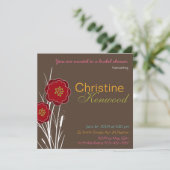 Invitation à la douche nuptiale Wild Bouquet (Debout devant)