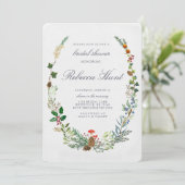 Invitation à la douche nuptiale Woodland d'hiver (Debout devant)