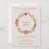 Invitation à la douche nuptiale Wreath & Fall (Devant)