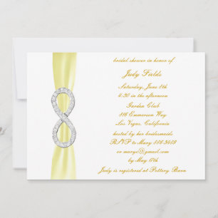 Invitation à la douche nuptiale Yellow Diamond Inf