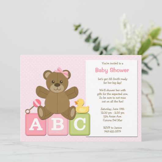  Invitation à la douche pour bébé (Debout devant)