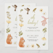 invitation à la douche pour bébé (Devant / Derrière)