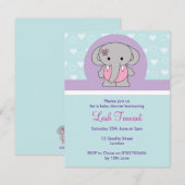 Invitation à la douche pour bébé (Devant / Derrière)