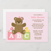 Invitation à la douche pour bébé (Devant / Derrière)