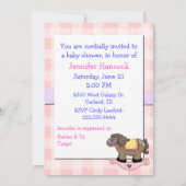 Invitation à la douche pour bébé Cheval Rocking (Dos)