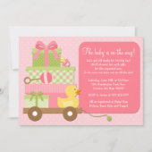 Invitation à la douche pour bébé de canard (Devant)