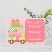 Invitation à la douche pour bébé de canard (Debout devant)