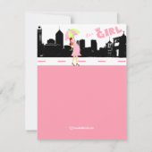 Invitation à la douche pour bébé de Cityscape (Dos)