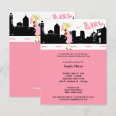 Invitation à la douche pour bébé de Cityscape (Devant / Derrière)