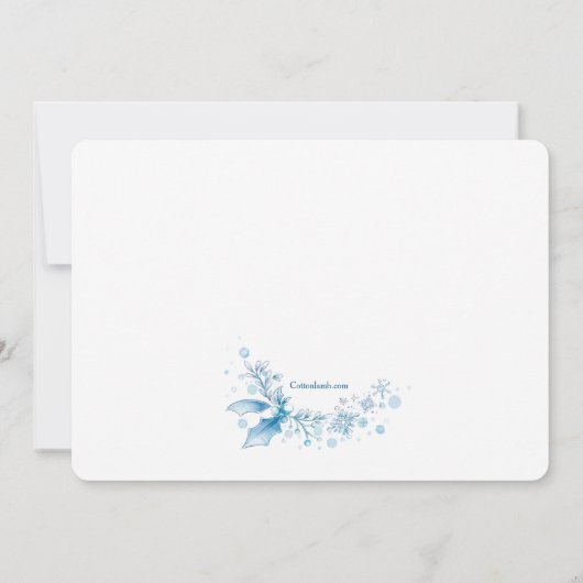 Invitation à la douche pour bébé d'hiver (Dos)