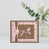 Invitation à la douche pour bébé du Carousel Horse (Debout devant)