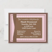 Invitation à la douche pour bébé du Carousel Horse (Dos)