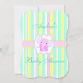 Invitation à la douche pour bébé éléphant (Dos)