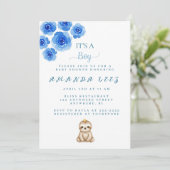 Invitation à la douche pour bébé fille (Debout devant)