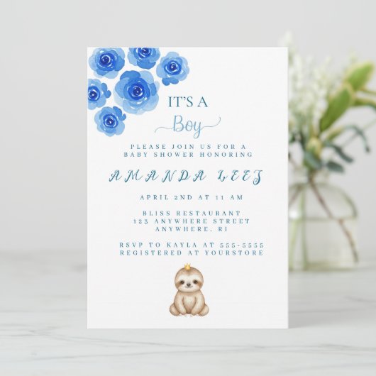 Invitation à la douche pour bébé fille (Debout devant)