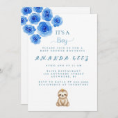 Invitation à la douche pour bébé fille (Devant / Derrière)