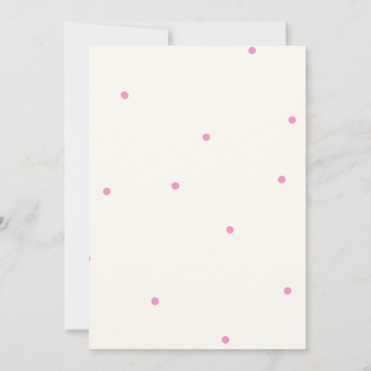 Invitation à la douche pour bébé fille (Dos)