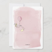 Invitation à la douche pour bébé fille (Dos)