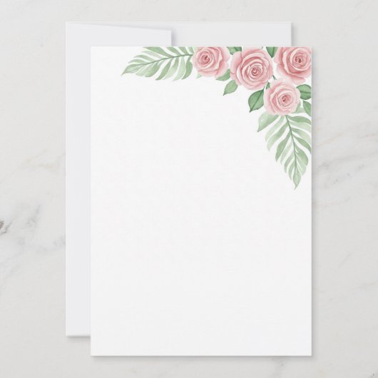 Invitation à la douche pour bébé fille (Dos)