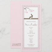 Invitation à la douche pour bébé fille (Devant / Derrière)