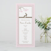 Invitation à la douche pour bébé fille (Debout devant)