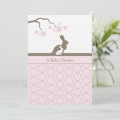 Invitation à la douche pour bébé fille (Debout devant)