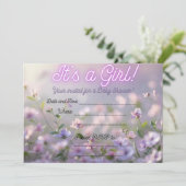 Invitation à la douche pour bébé fille (Debout devant)